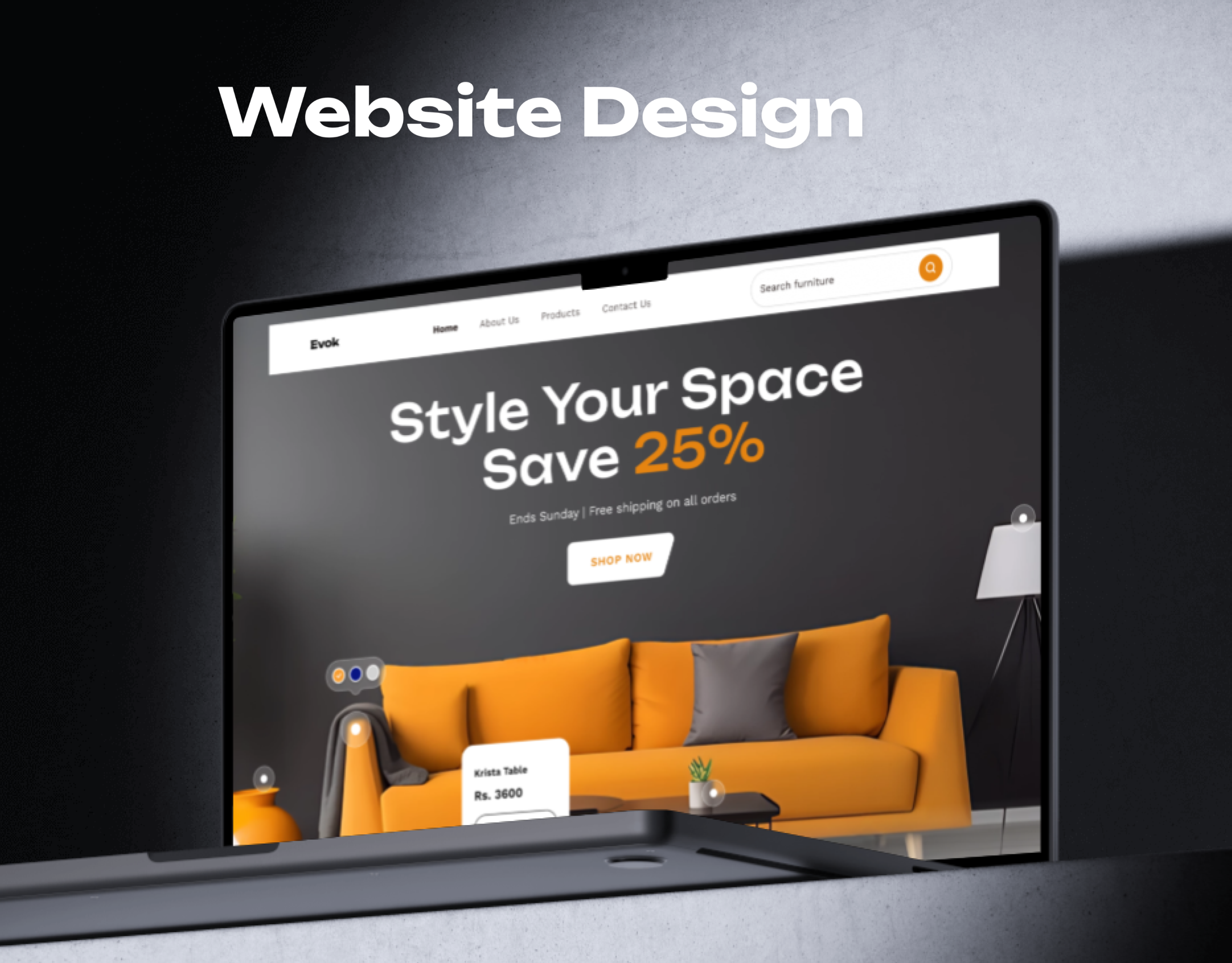 Evoke Furniture Website cover